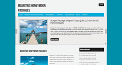 Desktop Screenshot of honeymoonpackagemauritius.com